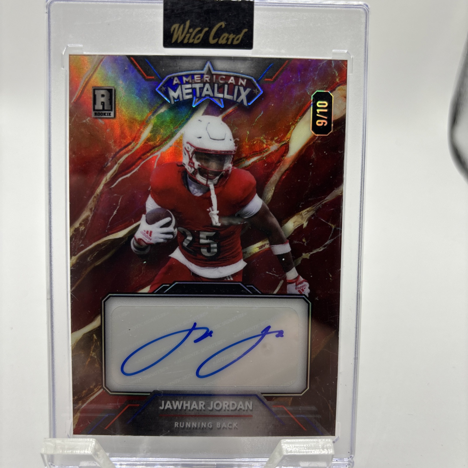 2023 Wild Card American Metallix RB Jawhar Jordan (R) Autograph 9/10 🔥