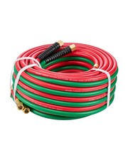 Oxygen Acetylene Hose, 1/4-Inch x 50FT Oxy Acetylene Hose with 9/16"-18 B Fittin
