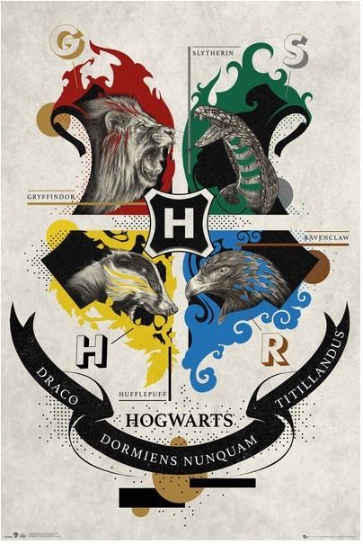 Laminated Harry Potter Animal Crest Maxi Poster
