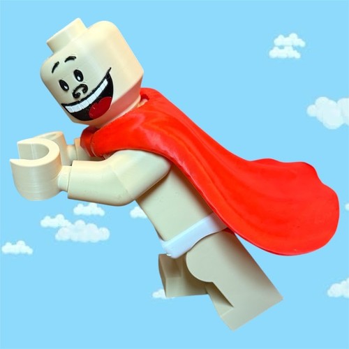 "Figura de 9"" Captain Underpants Big Brick impresa en 3D personalizada"