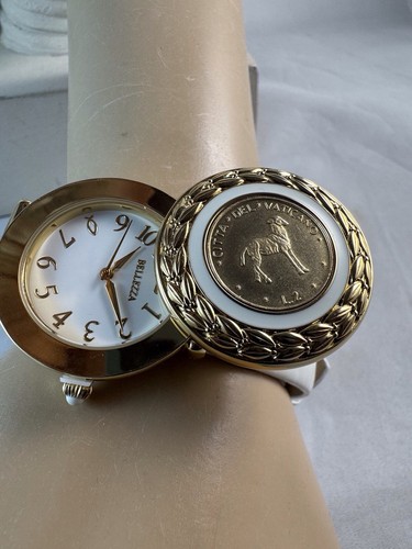 Reloj de caza BELLEZZA para mujer Cordero de Dios esfera cubierta ~ blanco - Imagen 16 de 24