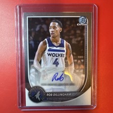 Rob Dillingham 2025-26 Bowman Chrome Auto Timberwolves #BCA-RD