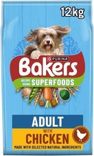 Bakers Adult Complete Dry Dog Food Tasty Chicken & Country Vegetables 12kg 2.09 per kilo