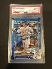 2021 Bowman Sapphire Bobby Witt Jr. #BCP1 Chrome Prospect RC PSA 10 Gem Mint