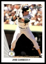 Jose Canseco 1990 Leaf #108 Athletics MLB READ FREE SHIPPING AutographDen
