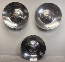 3 1952 Buick Roadmaster 15 Sombrero Dish Hubcaps Wheel Covers Oem