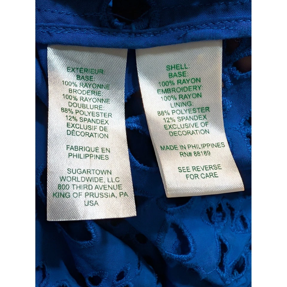 Lilly Pulitzer Borealis Blue Amrita Midi Eyelet Shirtdress Sundress Size 6 READ - Image 2 of 4