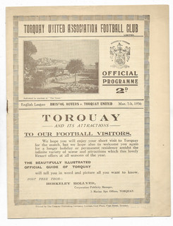 1935/36 Division 3 South TORQUAY UNITED v. BRISTOL ROVERS