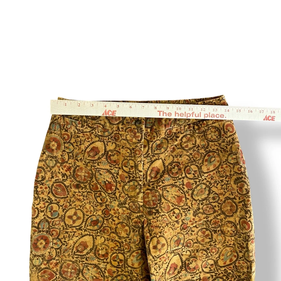 Pantalón Harold’s Vintage Dorado Paisley Batik Estampado Talla 6 Boho, Y2K, Años 70 Foto 3 de 4