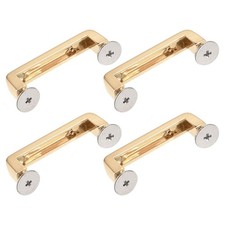 4Pcs Arch Bridge Buckle 40mm D-Ring Connector Buckles for Bag Hanger DIY Gold