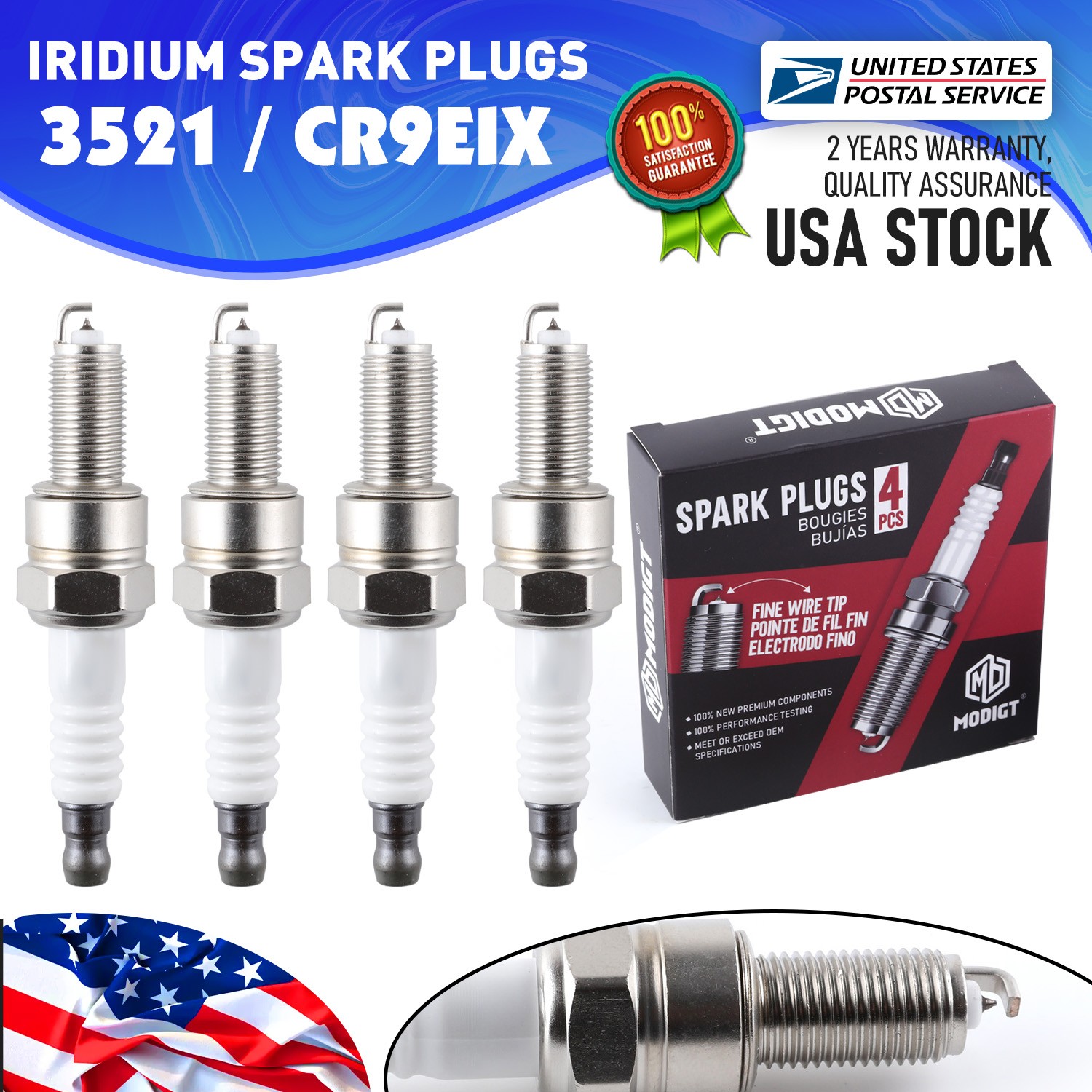 4PCS Iridium Spark Plugs For SUZUKI GSXR750 GSXR600 GSXR1100 GSXR1300 HAYABUSA