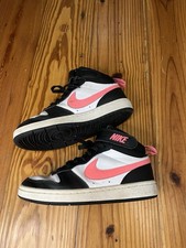 Nike GS Court Borough Mid 2 White/Black/Pink CD7782 Size 4Y Youth Sneakers Shoes