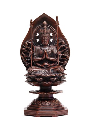Thousand-Armed Kannon Buddha 14.5cm Bronze Zodiac Guardian,Year of