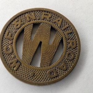 Vtg WCF&N Railroad Token Waterloo Cedar Falls & Northern IA One City Fare