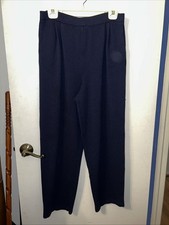 Vintage St. John Basics Women  s Pants Sz 8 Black Santana Knit Elastic Waist CR03