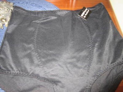 INSTANT SLIMMING by PLUS FORM Black 8622 FIRM satin shaping panties sz 2X NWT