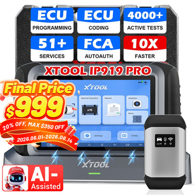 2026 XTOOL IP919 PRO Auto Diagnostic Bidirectional Tool Scanner Key Programmer