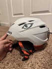 Giro 9-10 Jr Youth Ski Snowboard Helmet White Orange Adjustable Winter Sports