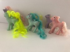 Vintage Lot Of 6 My Little Pony All Say China On Foot Hasbro 84-86