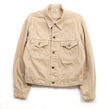 VTG Lee 91-J Khaki Twill Work Jacket Mens Small 1950s 60s One Up In Style - Rare