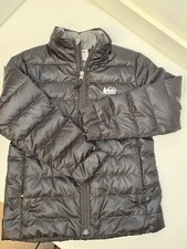 NEW REI Co-op 650 Kid Youth Child Jacket 8 Small Down Insulated Black Zip