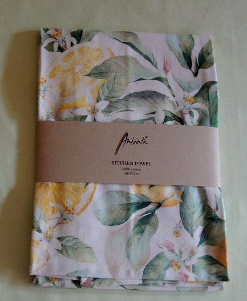 Ambiente Geschirrtuch Zitronen BlüTen Zweige Geschirrhandtuch Towel KüChe Koche-image