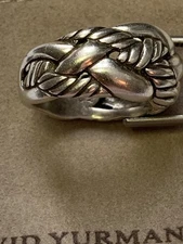 David Yurman Sterling Silver Woven Cable Ring Sz 9 + Pouch. No dings scratches
