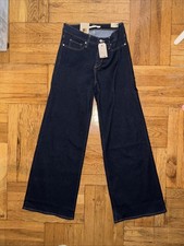 NEW Levi's Women's Mid-Rise 318 Shaping Wide-Leg Dark Blue Denim Jeans 28x32