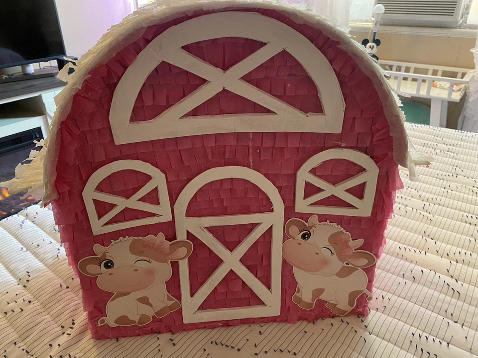 Piñata de corral grande, suministros para fiestas de cumpleaños de animales de granja, 18 x 21,5 x 13 pulgadas Foto 3 de 4