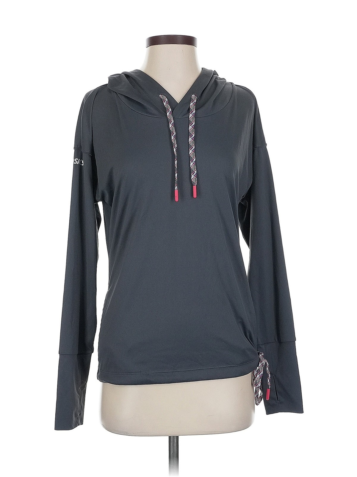 Asics Women Gray Sweatshirt S