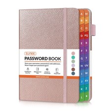 Password Keeper Book with Colorful Alphabetical Tabs, Small Pocket Password B...