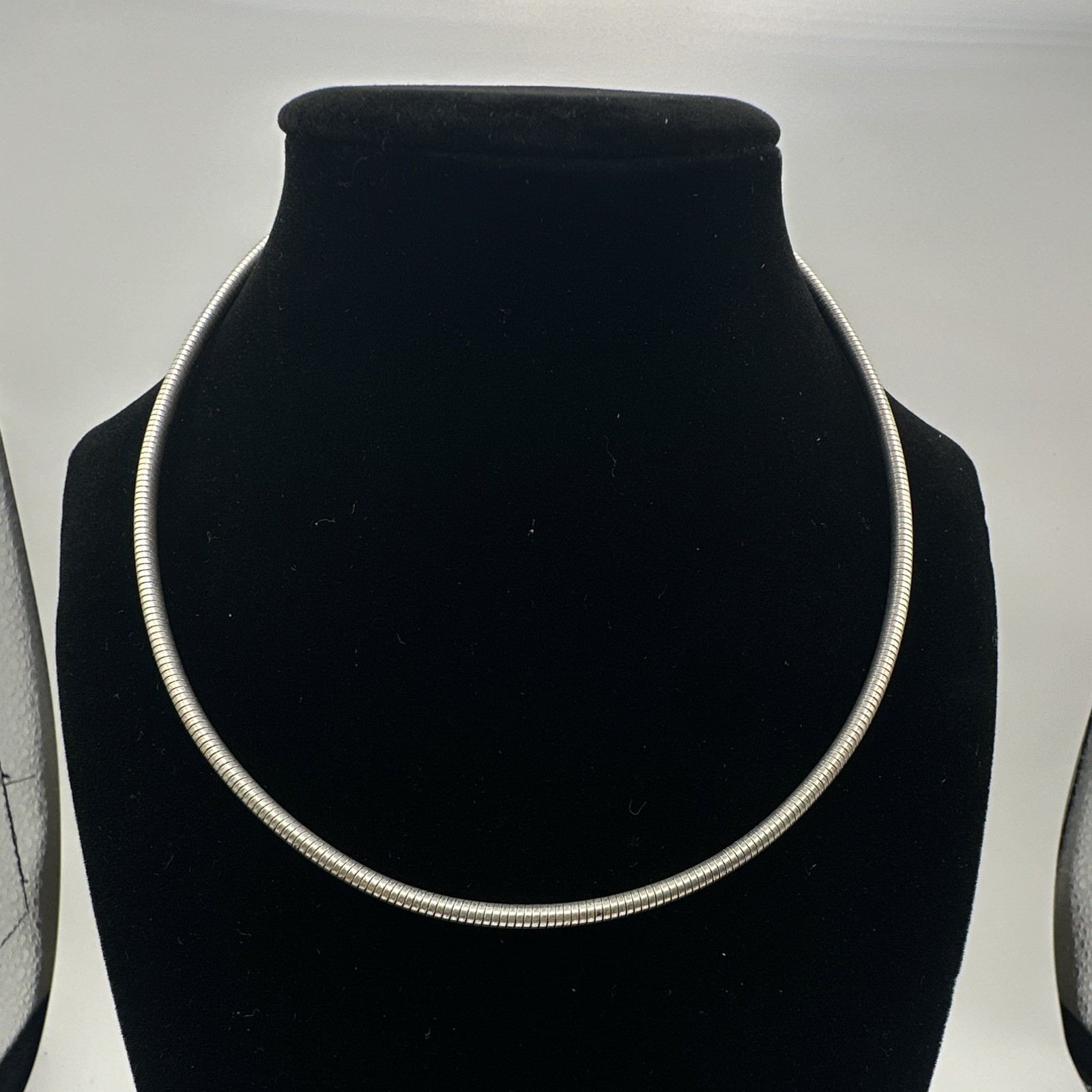 Silver-Tone Metal Snake Chain Necklace Teardrop Charm Pendant Adjustable Lobster