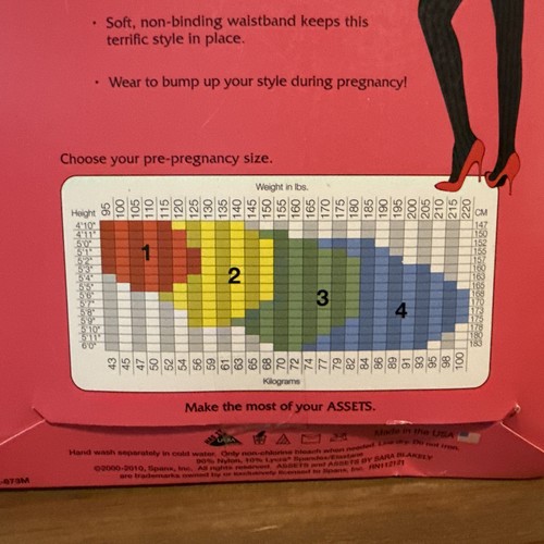 Spanx Marvelous Mama tolle Strumpfhose Größe 4 schwarz Streifen Unterstützung Umstandsmode - Bild 5 von 5