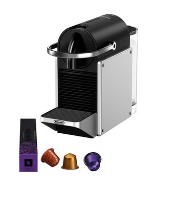 DELONGHI Nespresso Pixie EN127.S, stylisches, kompaktes Design, schnelle Aufheiz