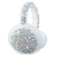 Kids Girls Sequins Knit Earmuffs for Women Winter Warm Plush Ear Muffs Cold W...