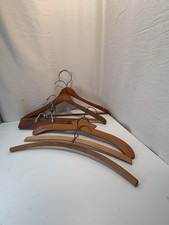 Wooden Hangers 7, Vintage, 2 Coat Hangers 2 Pant Clip And 3 Single 1 Tru-Form
