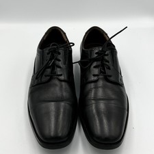 Johnston & Murphy Gibbons Cap Toe Dress Shoe Black Men's Size 10.5 M