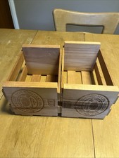 Vintage Napa Valley Wooden 20 15 CD Storage Crates Desktop Media Box Holder