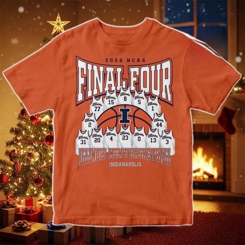 Illinois Fighting Illini Men's Basketball 2026 Final Four T-Shirt, FAST SHIP