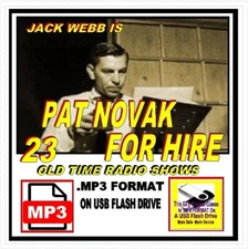 PAT NOVAK FOR HIRE 23 Select Old Time Radio Shows OTR MP3 On USB Flash Drive