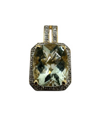 Alwand Vahan 14K Yellow Gold Prasiolite and D...