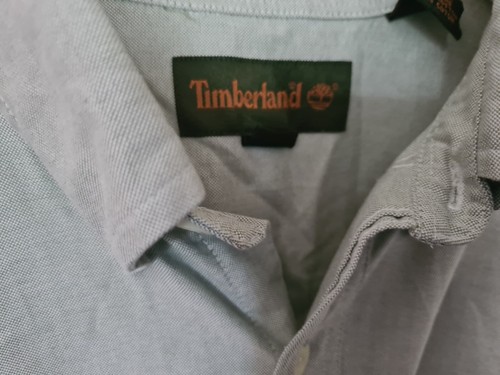 Camisa de manga larga de algodón verde claro Timberland para hombre talla L CA1240 - Imagen 14 de 20