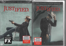 JUSTIFIED THE COMPLETE THIRD & FIFTH SEASON 3&5 DVD BRAND NEW SEALED