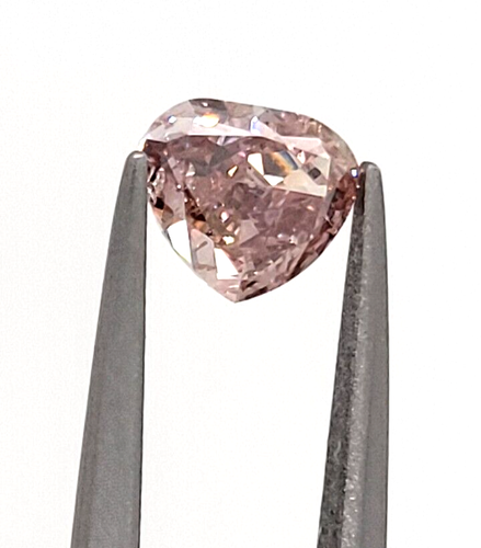 0.66CT Pink Loose Diamond Natural Fancy Color GIA Certified Heart Cut Brilliant - Picture 3 of 9