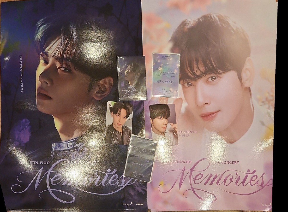 CHA EUN WOO PHOTOCARD POSTER 2025 VR CONCERT : MEMORIES IN