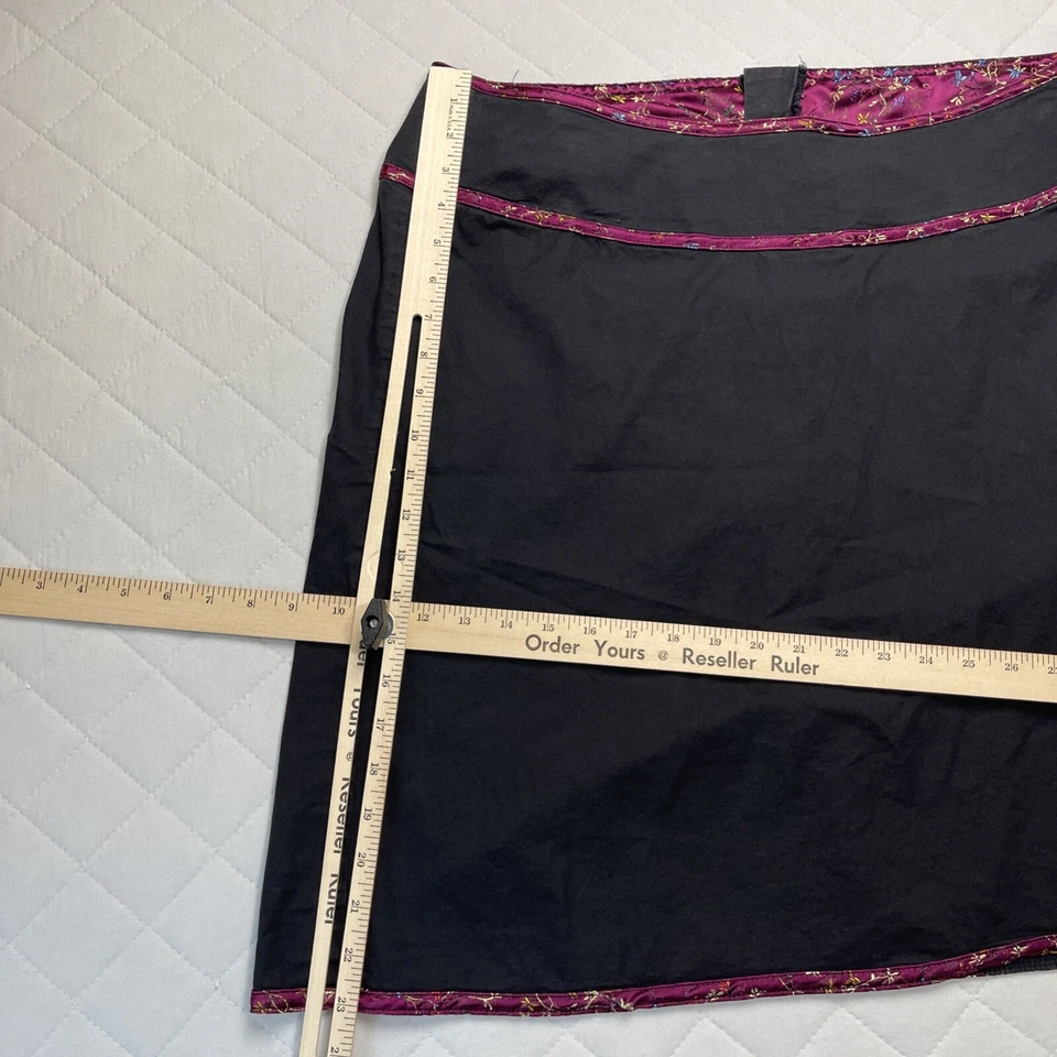 Tripp NYC Falda Mujer’s 20 Mini Falda Corta Negra Borde Satinado Gótico Foto 2 de 4