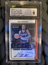 2020-2021 Donruss Optic Retro Series Rod Strickland Sig #62/99 CSG 9 Graded Au
