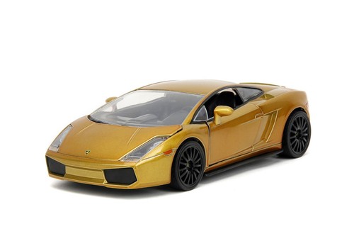 Jada 1:24 Fast & Furious Lamborghini Gallardo Gold Diecast Model Car 34924 New - Picture 2 of 11