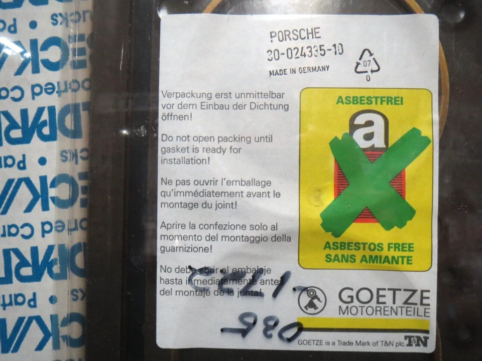 Head Gasket for 1978-1982 Porsche 924 2.0L Non-Turbo Made in Germany by Goetze - image 4 of 4