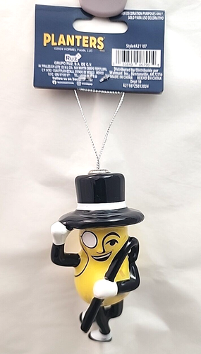 Mr. Peanut Planters Christmas Tree Hanging Ornament 4" **NWT** - Picture 5 of 5